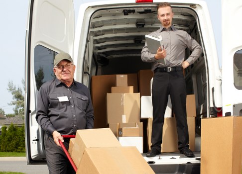Commercial moving team planning an office relocation in Watford