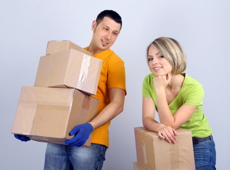 Boxes and household items being loaded for same day removals in Watford