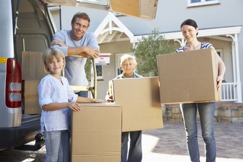 Professional movers handling a company relocation in Watford